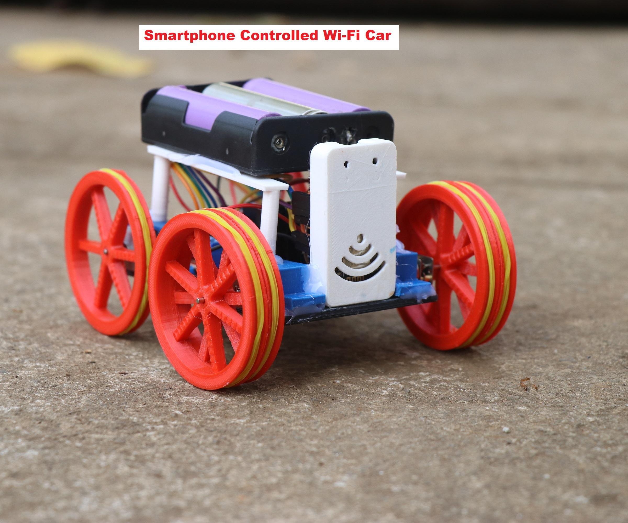 Make 3d Printed Smartphone Controlled Wi-Fi Car