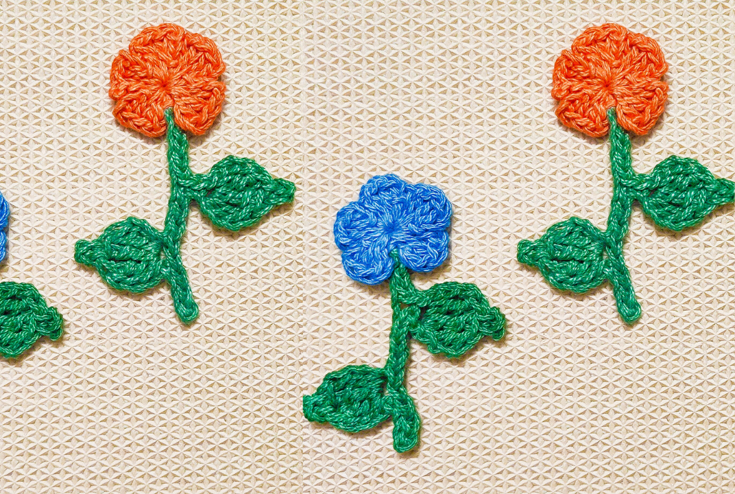 Simple Crochet Flower Branch Stem