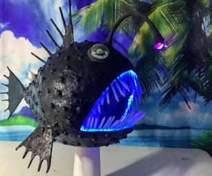 UV Lit Anglerfish Head-Mask