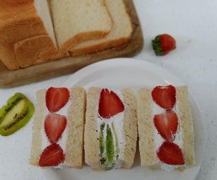 Japanese Fruit Sando Using Homemade Shokupan Bread
