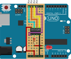 Programming Shield for Attiny85 Micro-controller
