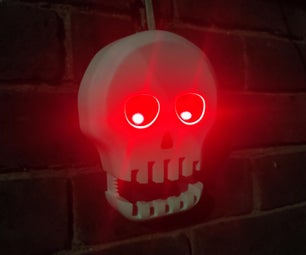 3D Printed, Motion-Activated, Actuated Skull Halloween Decoration
