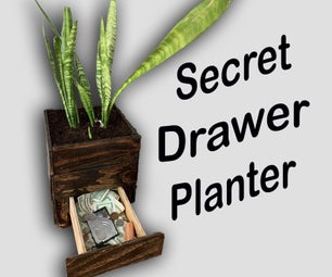 Secret Drawer Wood Planter