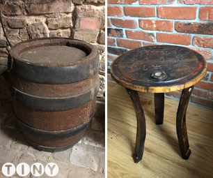 DIY Side Table From an Old Barrel