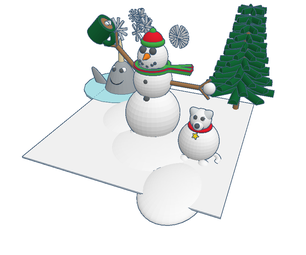TinkerCAD Codeblocks Snowman Challenge