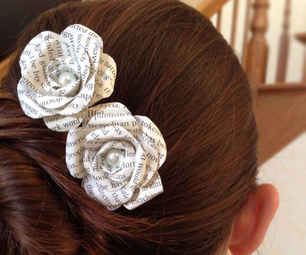 Paper Flower Hairpins