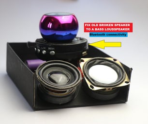 Fix Broken Bluetooth Speaker to a Dual Bass Loudspeaker