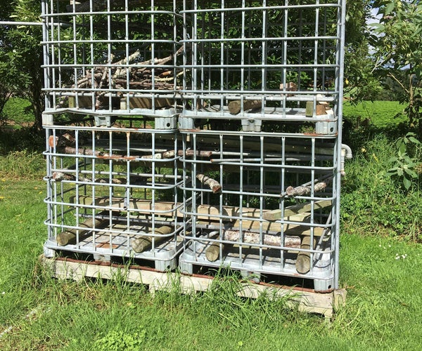 Firewood Storage From IBC Cages
