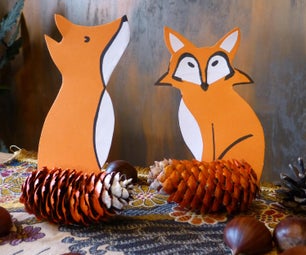 Pinecone Foxes - Autumn Decoration
