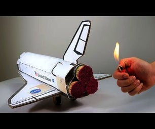 Matches Powered Cardboard Space Shuttle 