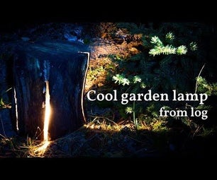 Cool Garden Lamp From Reclaimed Cracked Wood Log