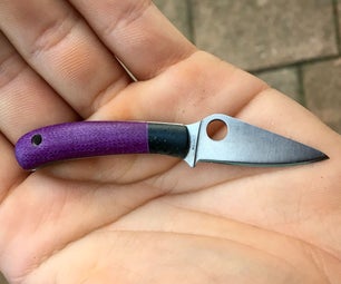 Custom Violet Scales for an EDC Keychain Knife