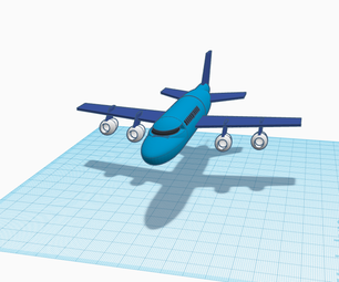 RC Airplane Airbus A320 in Tinkercad