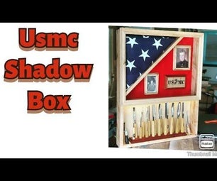 Memorial Flag Shadow Box With Chisel Storage 