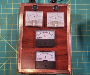 Steampunk Solar Panel Combiner Box Analog Retro Steampunk Style - Combine Panels in Series for MPPT Charge Controller With Analog Voltmeters.