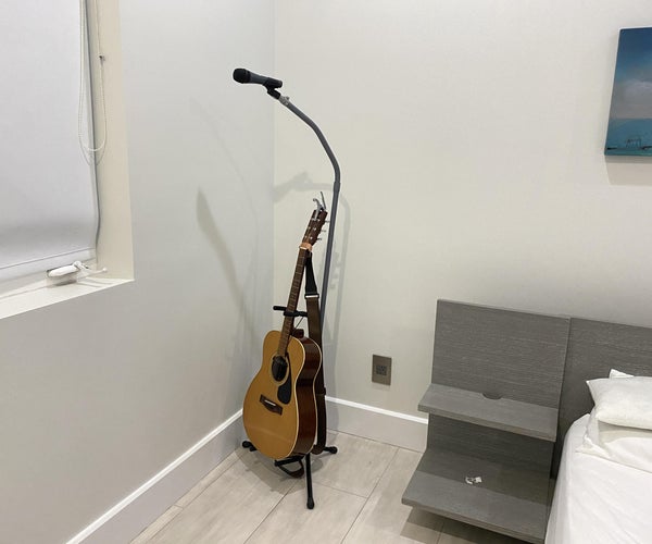 DIY Mic Stand - Turn Your Guitar Stand Into Combo Guitar/mic Stand.
