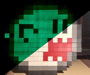 8-Bit Glow in the Dark Pixel Art