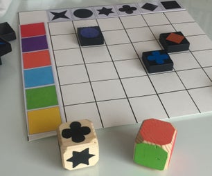 Two Entries Lotto With Qwirkle Pawns for Toddlers