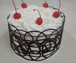 Black Forest Cake With Chocolate Lace Collar