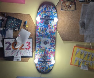 Skateboard Wall Hanging LED Lamp