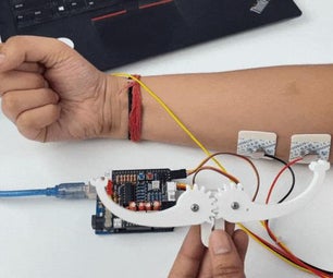 Controlling Servo Claw With Muscle Signals Using Muscle BioAmp Shield