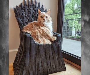 Cardboard Iron Throne Cat Bed