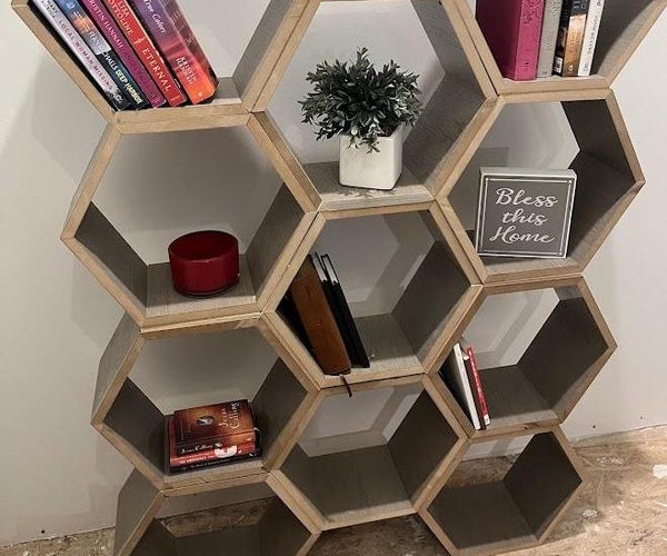 Modern Hexagon Bookshelf