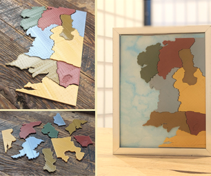 3D-printed Middle Earth Map Puzzle