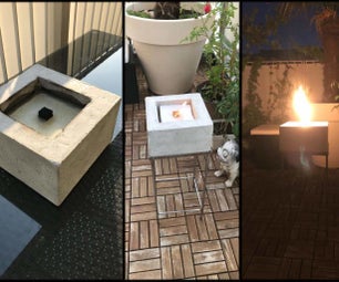 Concrete Outdoor Fire With Steel Base