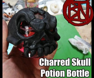 Charred Skull Potion Bottle