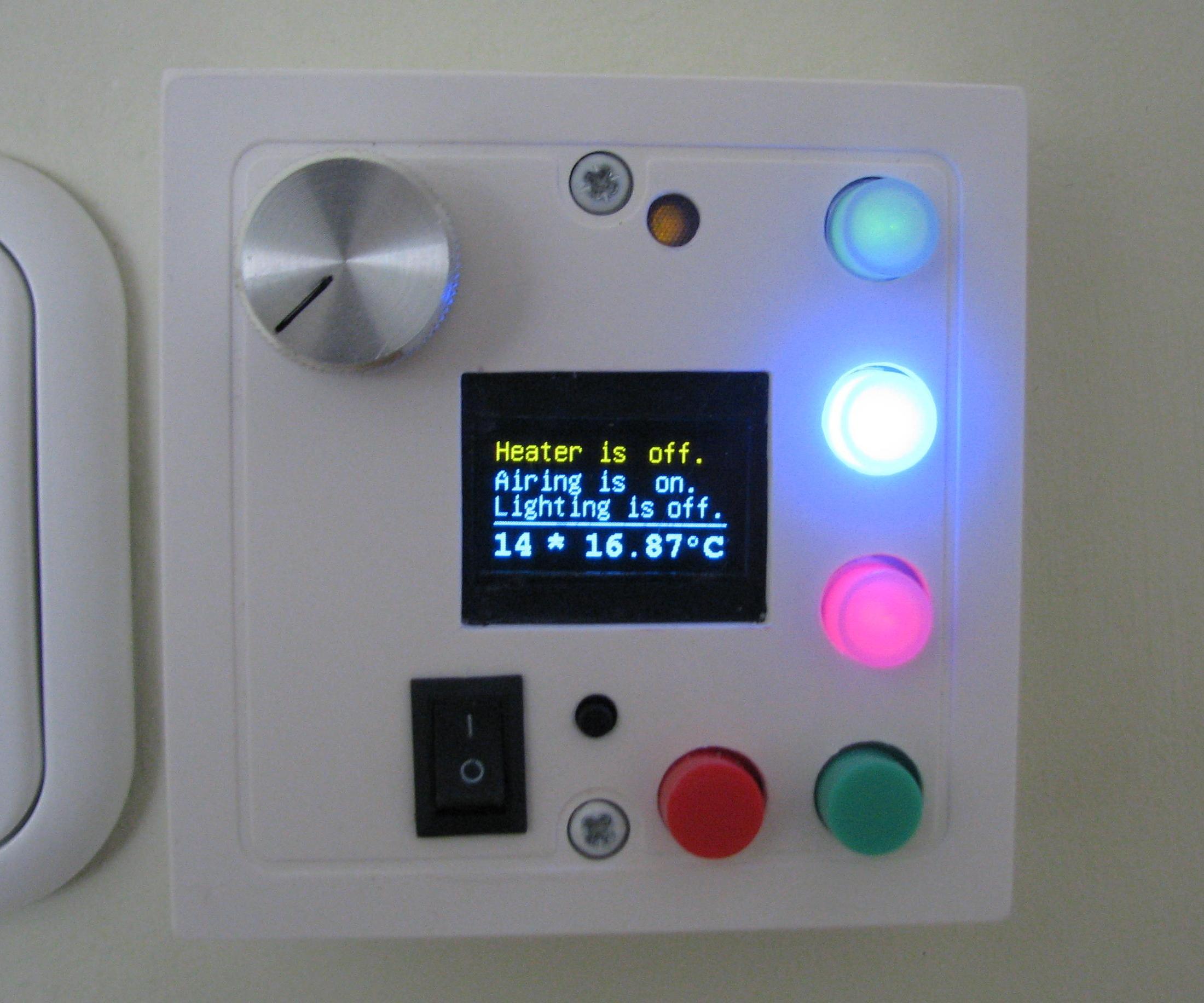 Smart Bluetooth Thermostat Arduino, Airing and Lights Control