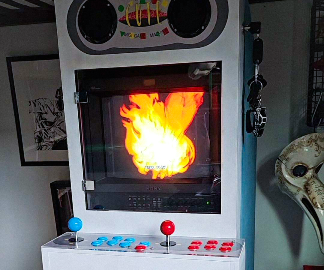 Sony PVM Mini Cute! Arduino and Laptop Powered Arcade Cabinet With Built in Speakers!