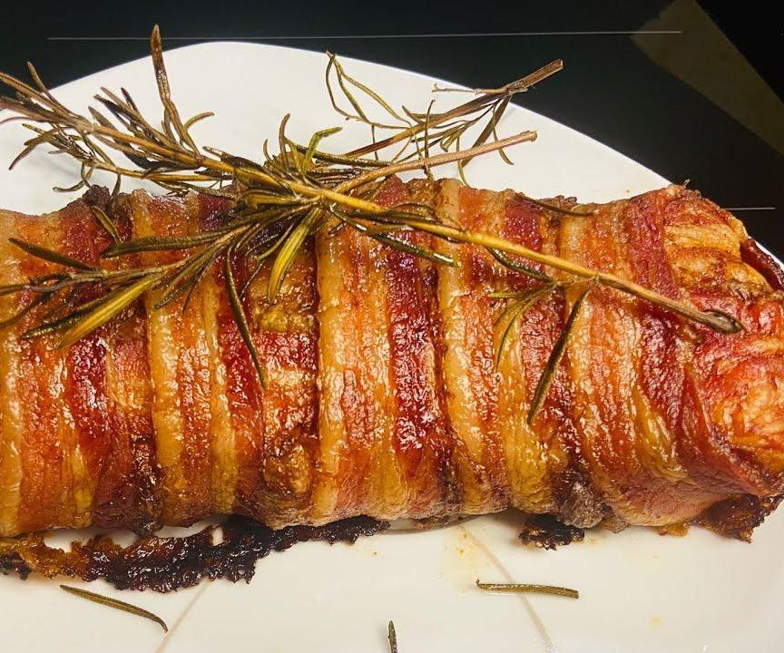 Gotcha Pork Roast From the Food Wars Anime. (Bacon Wrapped Potatoes)
