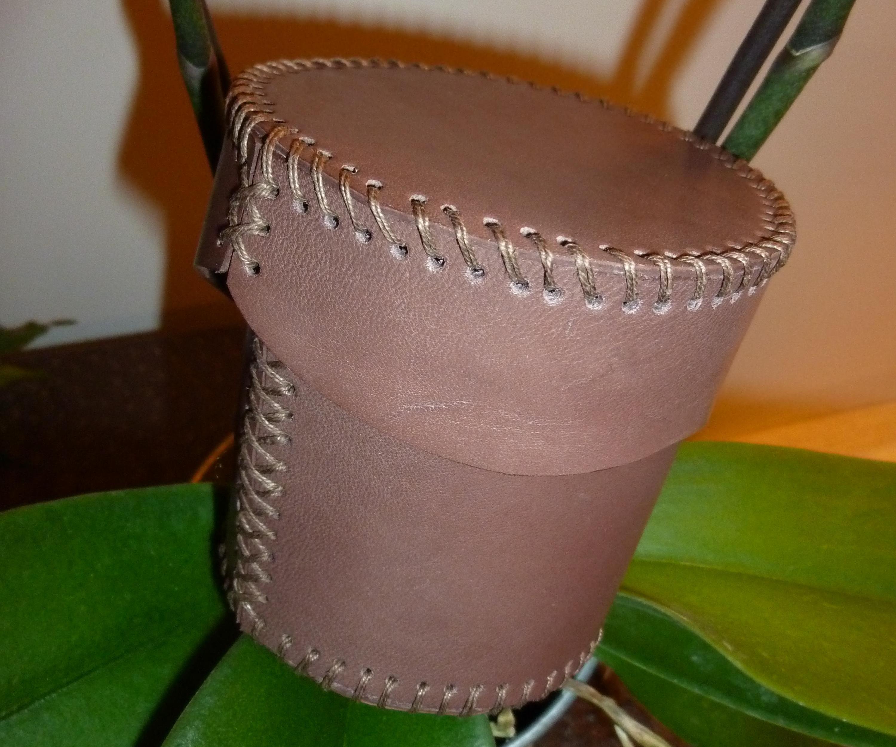 Leather Box or Pencil Pot