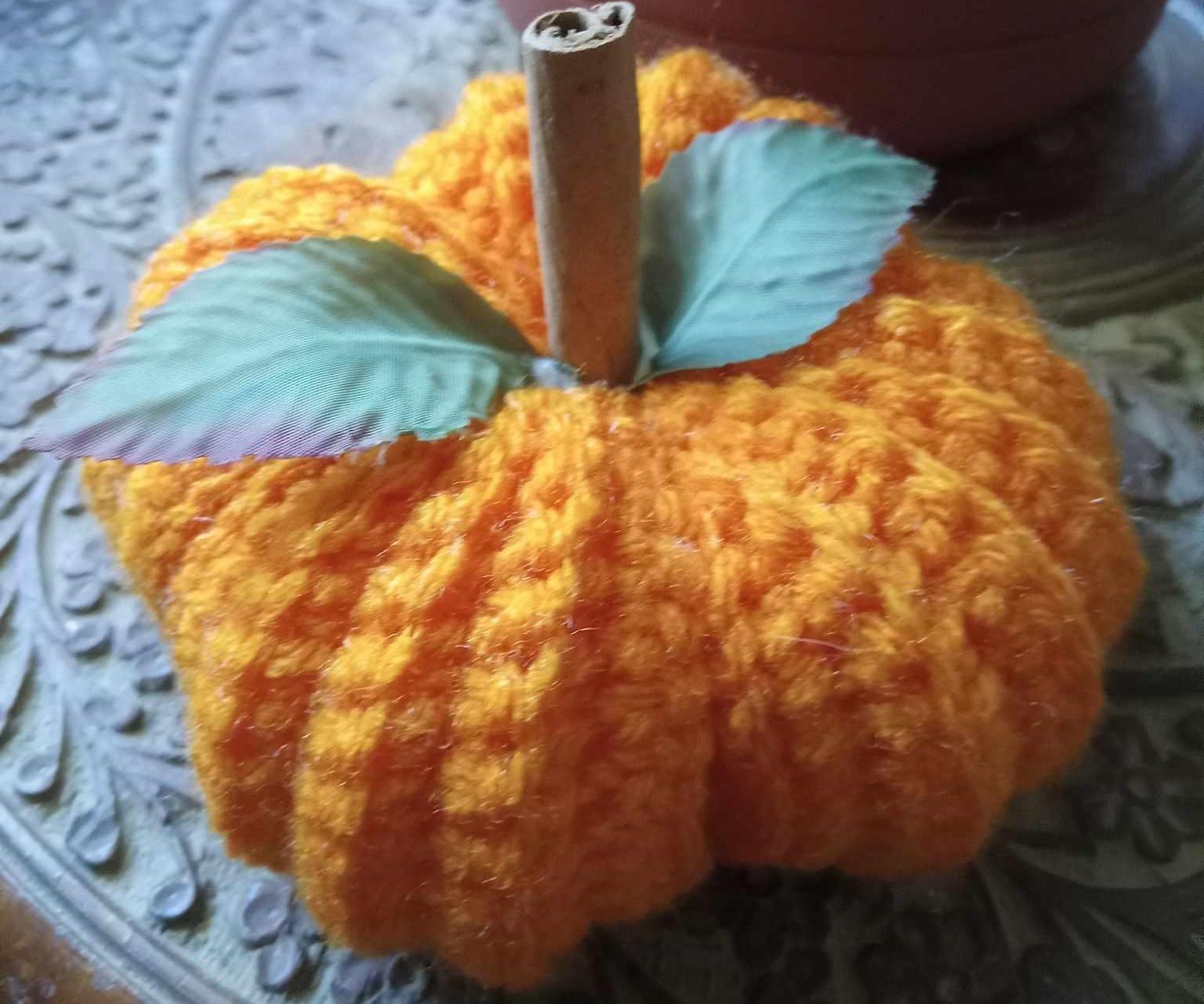 Crocheted Orange Pumpkin