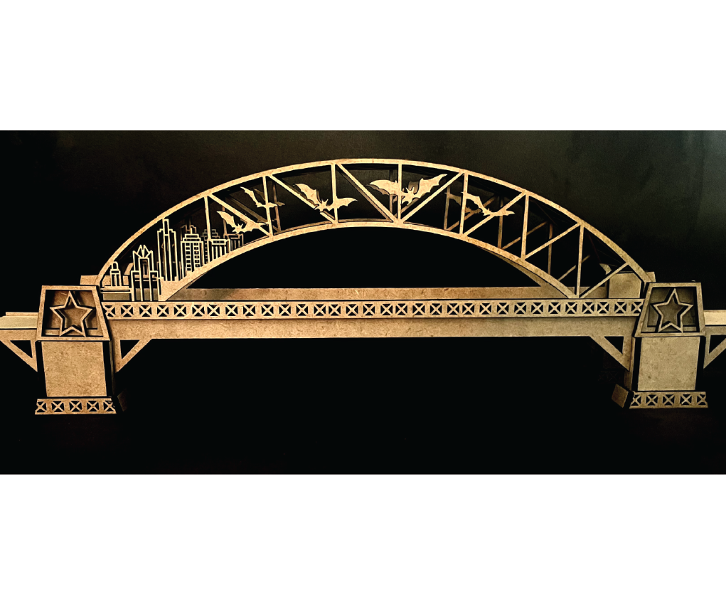 Laser Cut Austin Skyline Bridge