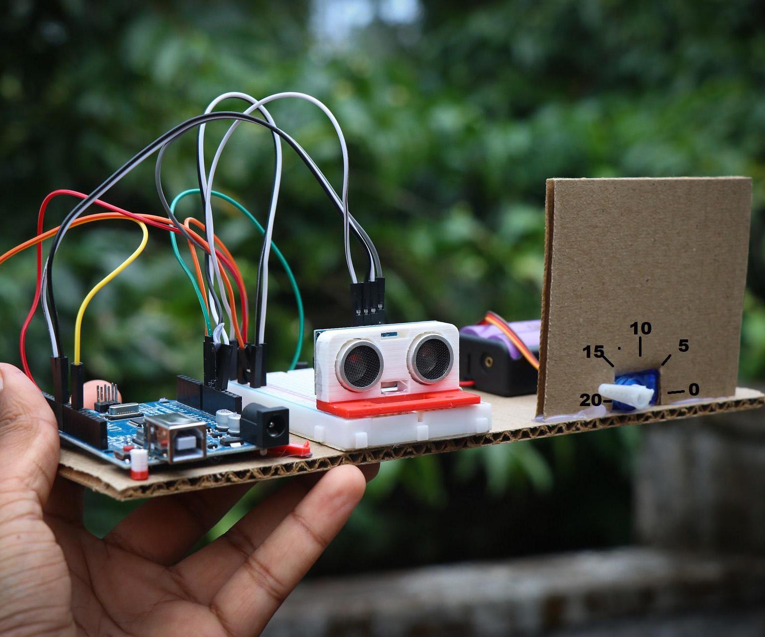 Arduino Distance Measuring Device in a Easy Way