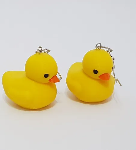 3D Printed Rubber Duck Earrings