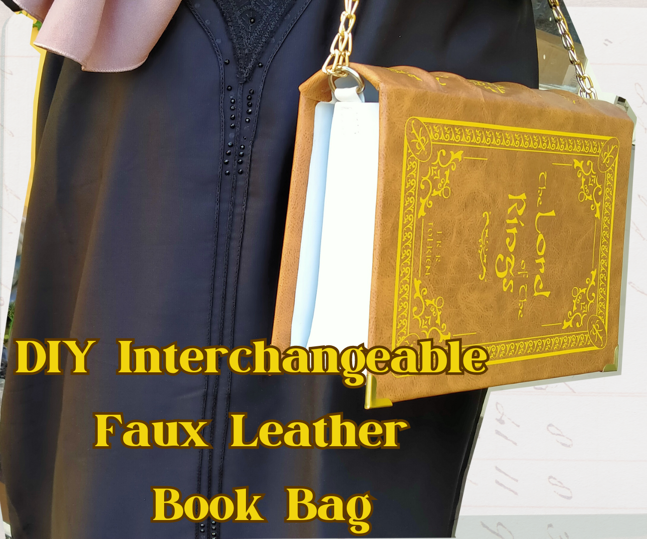 From Page to Purse: DIY Interchangeable Faux Leather Book Bag