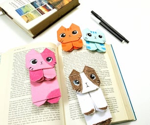 How to Make Origami Cat Bookmarks