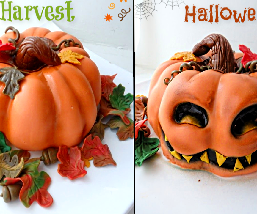 Harvest Vs Halloween Pumpkin Cake