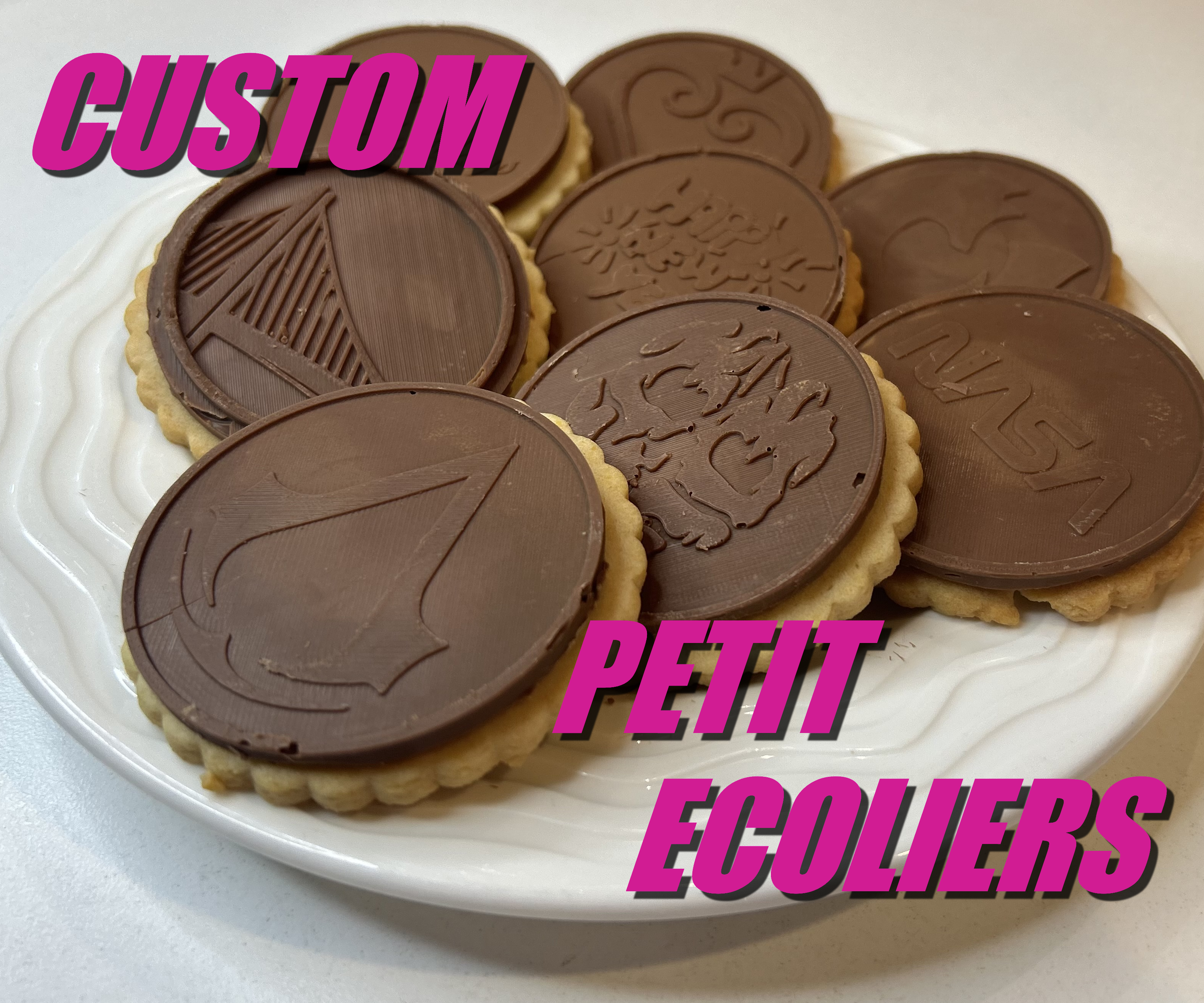 Custom Chocolate Cookies, Using Silicon, 3D Printing, Fusion 360 and Chocolate