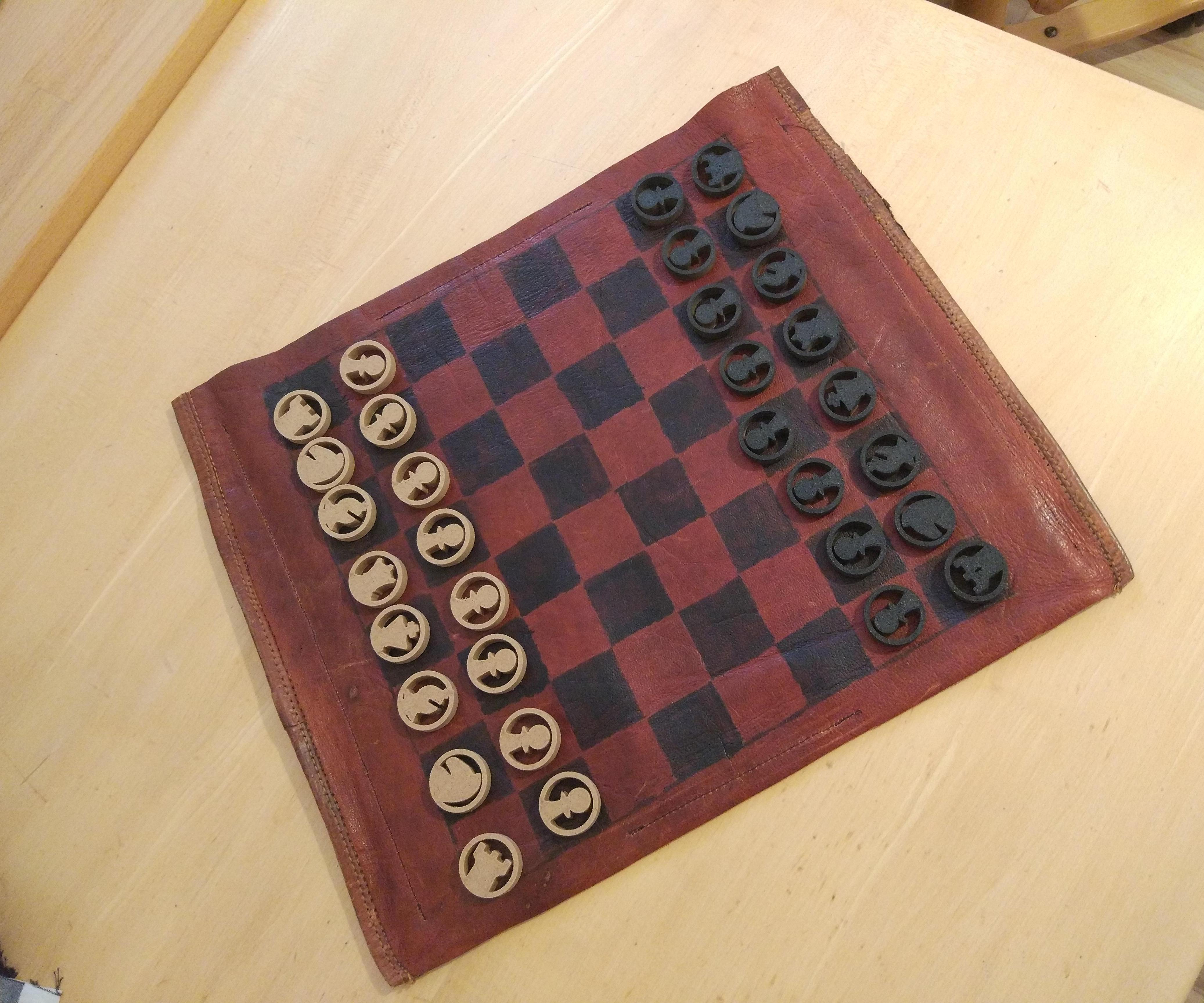 Leather Travel Chess Board
