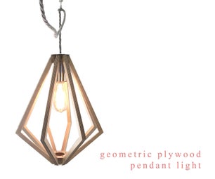 Geometric Plywood Pendant Light