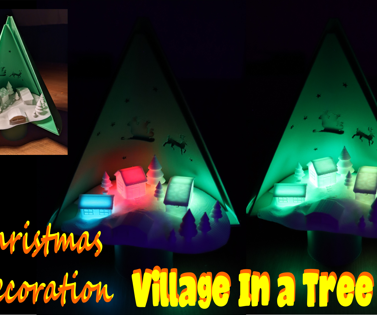 Christmas Decoration: Village in a Tree