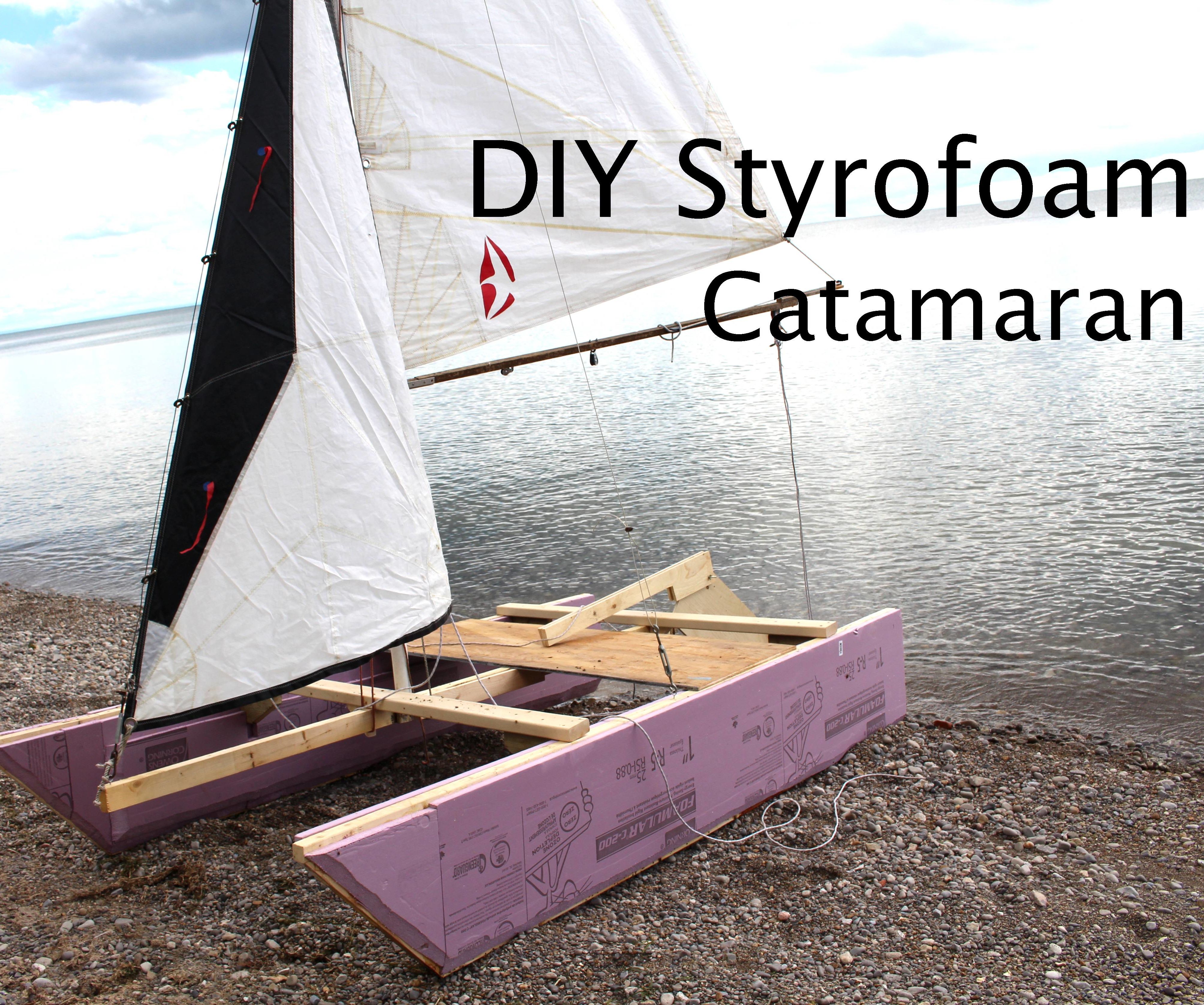 DIY styrofoam catamaran
