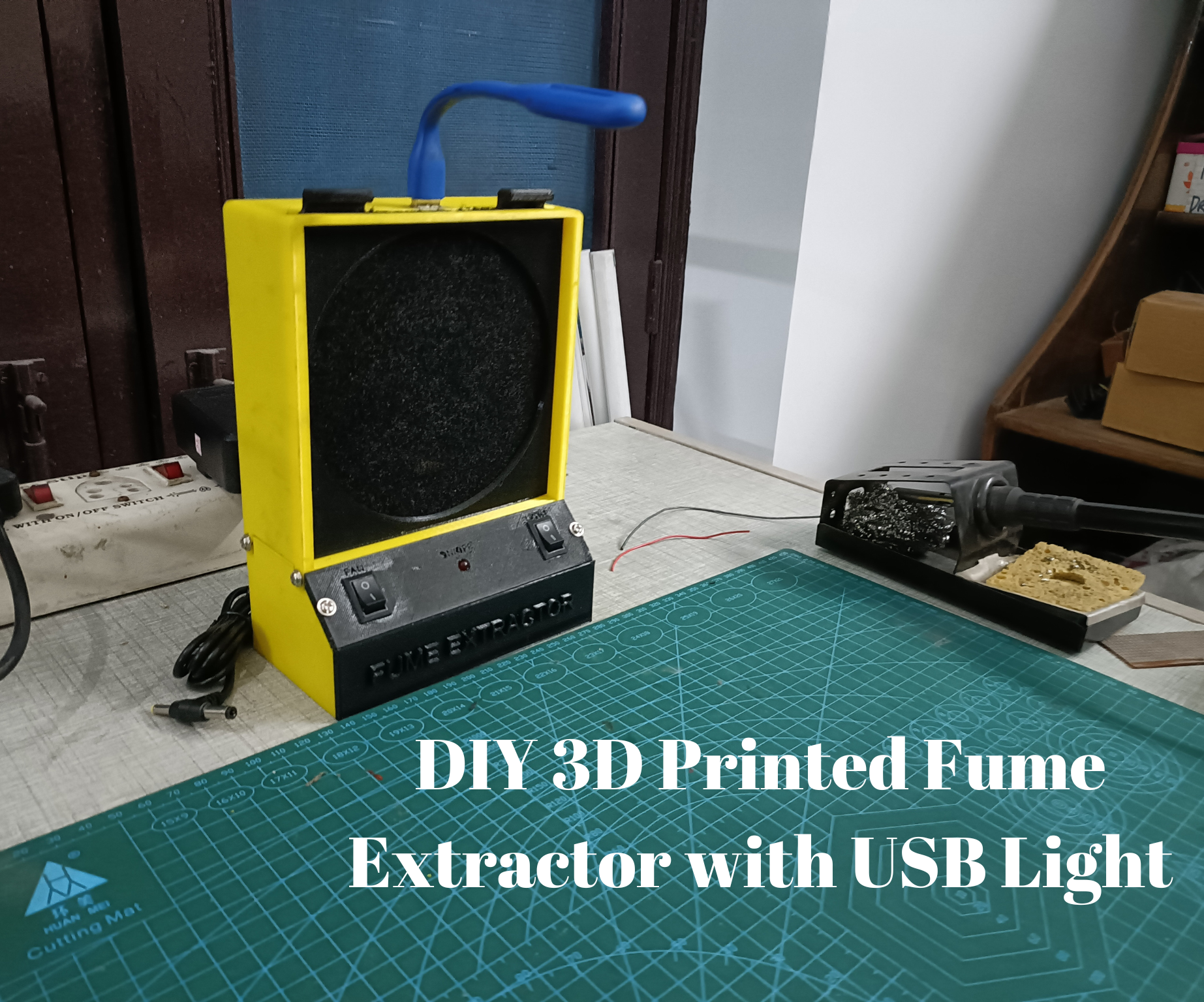 DIY 3D Printed Fume Extractor With USB Light