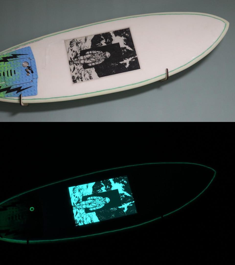 Electroluminescent & Glow-In-The-Dark Surfboard