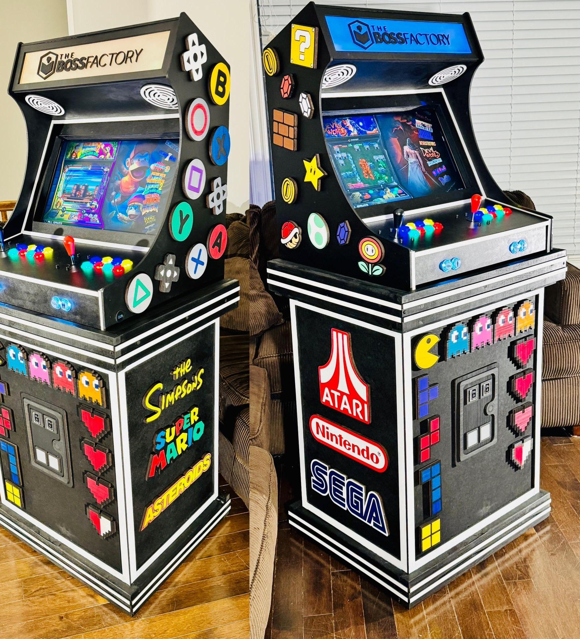 Custom Light-Up Retro Arcade Cabinet
