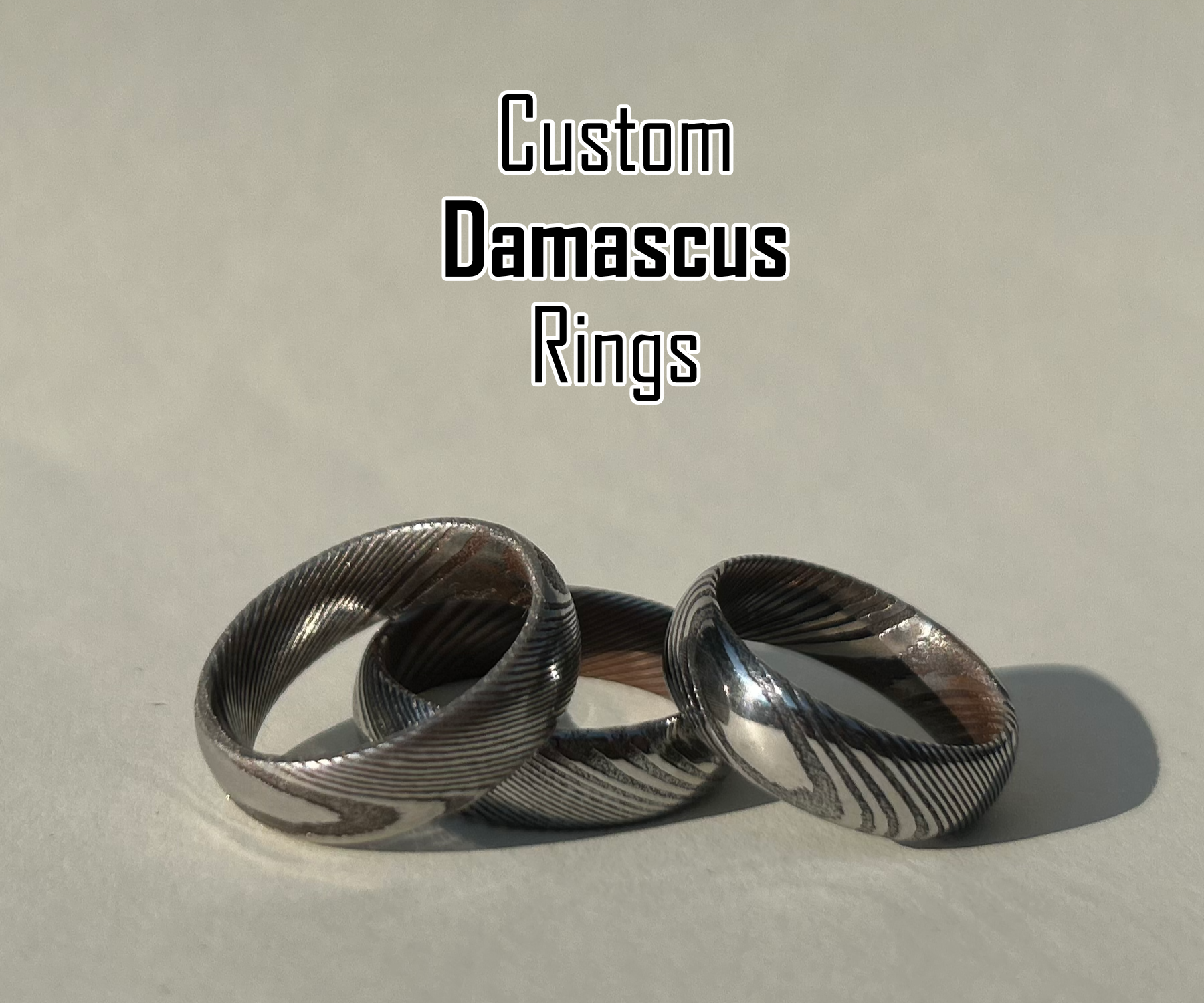 Stainless Steel Damascus Rings